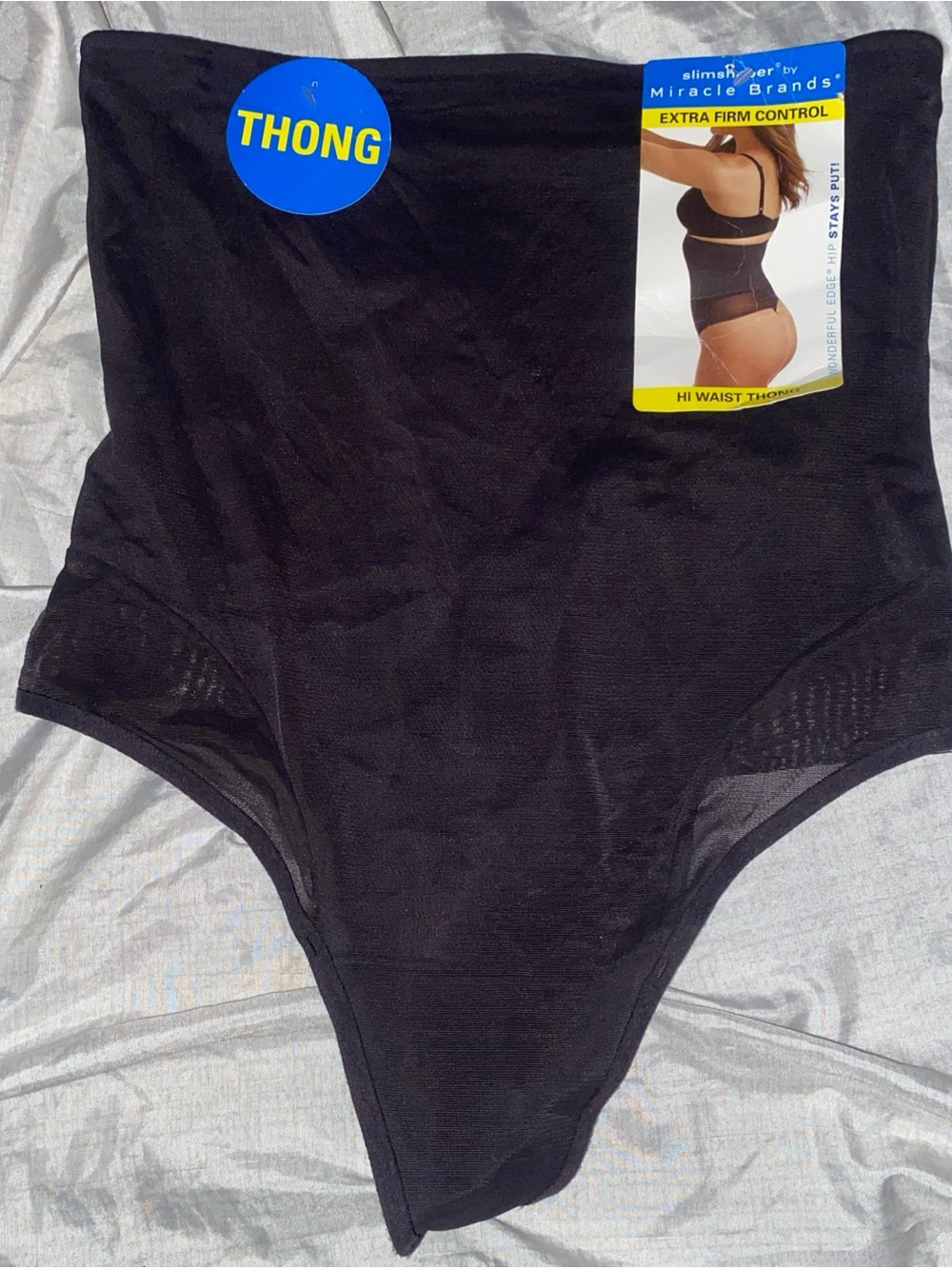 Slimshaper By Miracle Brands Shapewear Thong Size Xxl Black
